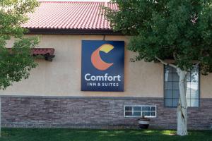 阿拉莫萨Comfort Inn & Suites Alamosa的大楼内舒适旅馆和套房的标志