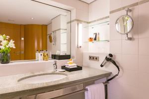 汉堡汉堡麦迪逊酒店的一间带水槽和镜子的浴室