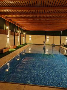 杰里科Al bader villa的一座带天花板的大型游泳池