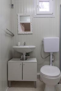 比奥格勒·纳·莫鲁比奥格勒移动露营之家酒店的白色的浴室设有卫生间和水槽。