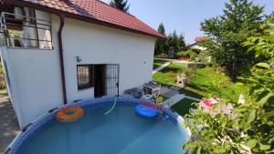 伊利扎Curovac Nature的房屋后院的游泳池