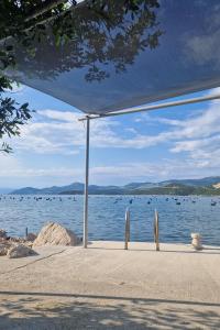 普特尼科维奇Apartments by the sea Zuronja, Peljesac - 13202的帐篷享有大片水景