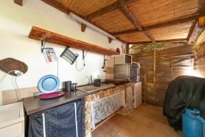 SquinzanoMasseria li Vecchi的厨房配有水槽和台面