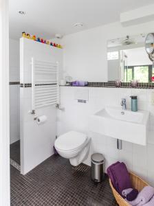 法尔肯斯瓦德登特住宿加早餐旅馆的白色的浴室设有卫生间和水槽。