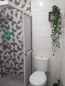 Venâncio AiresResidencial Adventus II的一间带卫生间和植物的浴室