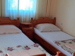 ŠipovoSmještaj na selu Porodica Gvozdenac的带窗户的客房内设有两张单人床。