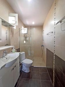 卡瓦尔纳Golf Villa Ariel的浴室配有卫生间、盥洗盆和淋浴。