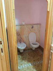 马拉喀什palmeraie village 2的一间带卫生间和水槽的浴室
