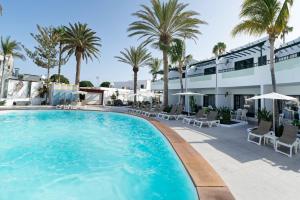 卡门港拉布兰达海滩俱乐部公寓的棕榈树酒店的一个游泳池