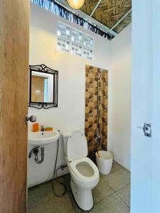 丹辘Kaha Briones Family Guest House的一间带卫生间和水槽的浴室