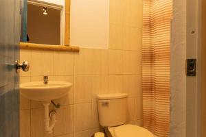 帕拉卡斯BUGANVILIA的一间带卫生间和水槽的浴室