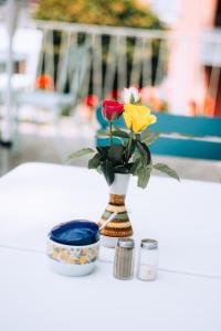 文西德尔Molo Rouge的花瓶,放在桌子上