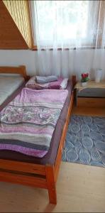 Badacsonyi Csobbanás privát bérlemény客房内的一张或多张床位
