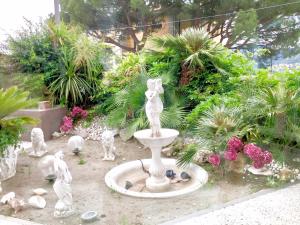 斯培西亚Last minute Garden and jacuzzi,the most gorgeus !adult only的一座花园,花园内有喷泉和植物