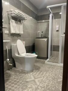 富里里Mi背包青旅 Hostel的一间带卫生间和淋浴的浴室