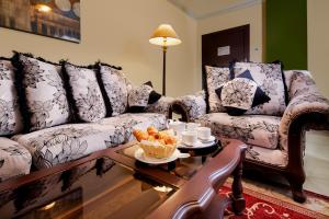 麦纳麦帕尔斯国际大酒店的带沙发和咖啡桌的客厅