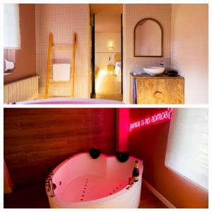 桑提亚纳德玛皮拉尔别墅旅馆的一间带浴缸的浴室