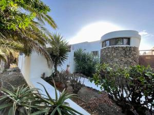 科斯塔特吉塞Oasis en Lanzarote的花园中一座石塔房子