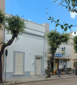 塔维亚诺Dimora Stemar的街道边的白色建筑