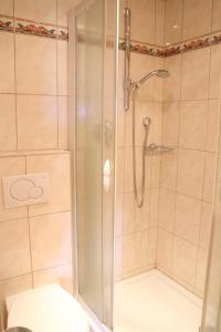 因斯布鲁克阿尔德兰瑟霍夫酒店的带淋浴和卫生间的浴室