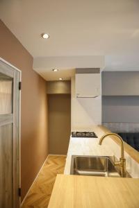 东京ZDT-406的厨房配有水槽和台面