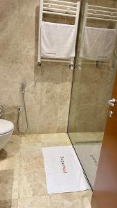 拉马萨Sindbad House的带淋浴和卫生间的浴室