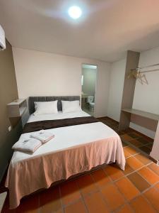 巴耶杜帕尔Hotel Valle Central的一间卧室,卧室内配有一张大床
