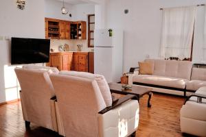 卡斯Villa Kaktus 2的客厅配有两张沙发和一台电视机