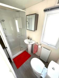 弗福尔The Rannoch Len 1的浴室配有卫生间、淋浴和盥洗盆。