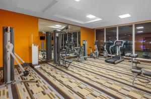 蒂格雷蒂格雷温德姆诺代尔塔酒店 - 布宜诺斯艾利斯的一间健身房,里面设有数个跑步机和椭圆机