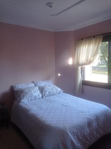 卡内拉Residencial Pine House的卧室配有白色的床和窗户