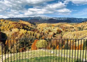 佩什泰拉Amont Chalet的享有山谷和秋叶的景色
