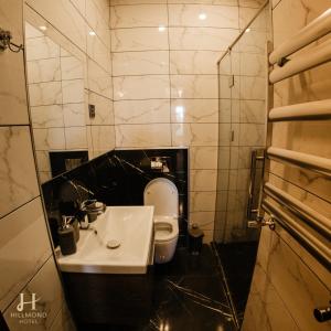 巴库Hillmond's Boutique的浴室配有白色水槽和卫生间。