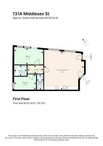 伦敦Imperial liverpool street apartments的房屋一楼的平面图