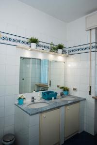 比萨匹萨兰德住宿加早餐酒店的一间带水槽和镜子的浴室