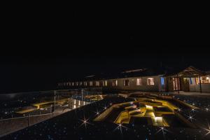 Colchani萨尔露娜萨拉达酒店的享有夜间滑板公园的景色