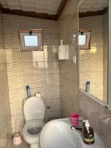 蓬塔杜索尔Casa BB&Djassi的一间带卫生间和水槽的浴室