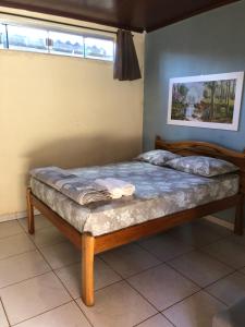 戈亚斯州上帕莱索Reges Hostel的卧室配有一张床