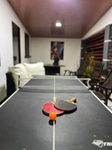 马那瓜Casa Tierra Viva的一张带滑板的乒乓球桌
