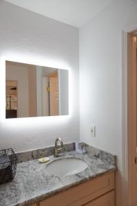 维雷亚South Maui 1 BR Guest Suite - Kamaole Beach Area的一间带水槽和镜子的浴室