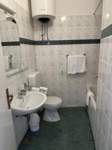 希贝尼克Longa Rooms的浴室配有白色卫生间和盥洗盆。