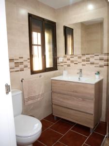 科尔多瓦CASA RURAL TRIGUEROS的一间带水槽和卫生间的浴室