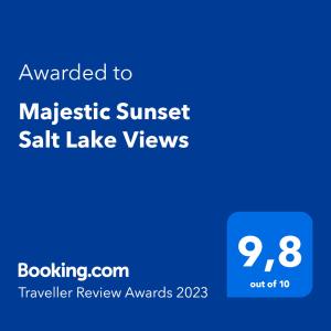 拉纳卡Majestic Sunset Salt Lake Views 300m From Beach的日落盐湖美景的屏风