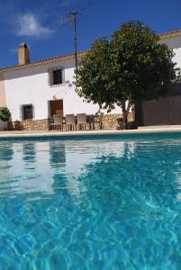 卡斯特里尔Cortijos Rurales Castril, El Casto的房屋前的游泳池