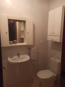 卡沃内拉斯Mar1的一间带水槽、卫生间和镜子的浴室