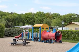 Udenhout杜因霍姆假日公园的儿童在游乐场上乘火车