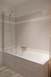 法勒斯堡Nouveau - L'Harmony - Centre ville的带淋浴和浴缸的浴室