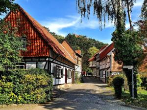 HornburgDas kleine Haus的村里一条街道