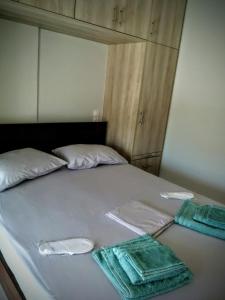 尼基亚娜EXOTIC LUXURY APARTMENT的床上有两条毛巾