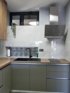 武科瓦尔Goreta032 Luxury Apartment 2的厨房配有水槽和台面